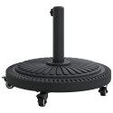 VidaXL Podstawa do parasola Art Deco Czarny Ø 45 x 39.5 cm Żelazo