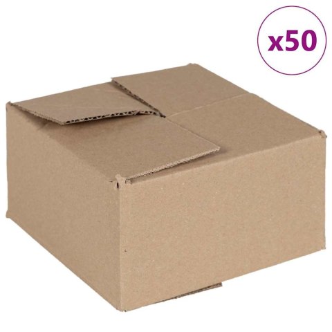 VidaXL Pudełko składane 50 pcs Naturalny 15 x 15 x 8 cm Tektura