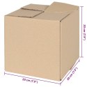 VidaXL Pudełko składane 50 pcs Naturalny 20 x 20 x 20 cm Tektura