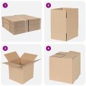VidaXL Pudełko składane 50 pcs Naturalny 20 x 20 x 20 cm Tektura