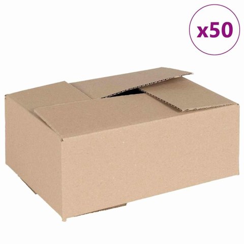 VidaXL Pudełko składane 50 pcs Naturalny 25 x 17,5 x 10 cm Tektura
