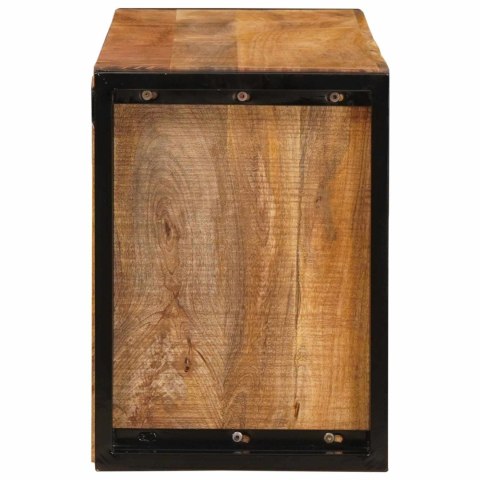 REGAŁ NA WINO BRĄZOWY 100X45X33CM LITE SUROWE DREWNO MANGO