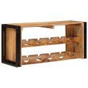 REGAŁ NA WINO BRĄZOWY 100X45X33CM LITE SUROWE DREWNO MANGO