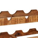 REGAŁ NA WINO BRĄZOWY 100X45X33CM LITE SUROWE DREWNO MANGO