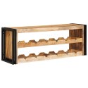 REGAŁ NA WINO BRĄZOWY 100X45X33CM LITE SUROWE DREWNO MANGO