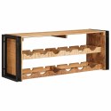 REGAŁ NA WINO BRĄZOWY 100X45X33CM LITE SUROWE DREWNO MANGO