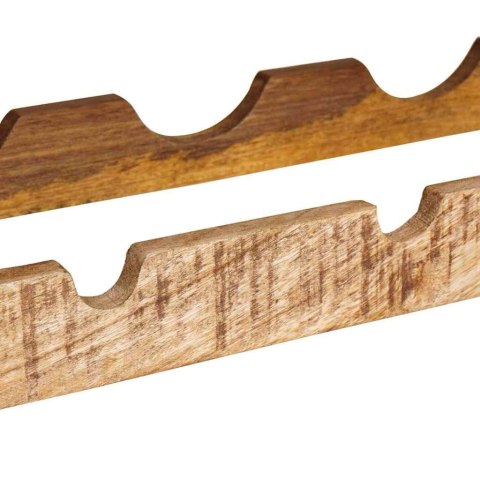 REGAŁ NA WINO BRĄZOWY 100X45X33CM LITE SUROWE DREWNO MANGO