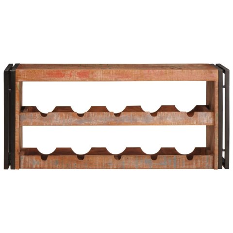 VidaXL Regał na wino Brązowy 100 x 45 x 33 cm Lite odzyskane drewno
