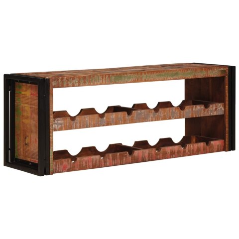 VidaXL Regał na wino Brązowy 120 x 45 x 33 cm Lite odzyskane drewno