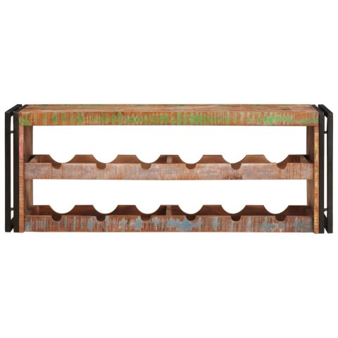 VidaXL Regał na wino Brązowy 120 x 45 x 33 cm Lite odzyskane drewno