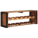 VidaXL Regał na wino Brązowy 120 x 45 x 33 cm Lite odzyskane drewno