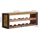 VidaXL Regał na wino Brązowy 120 x 45 x 33 cm Lite odzyskane drewno