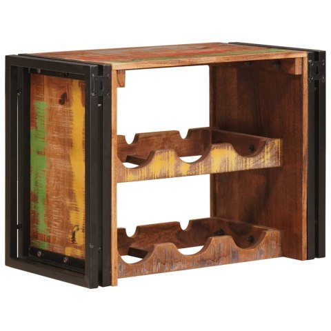VidaXL Regał na wino Brązowy 60 x 45 x 33 cm Lite odzyskane drewno