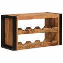 REGAŁ NA WINO BRĄZOWY 80X45X33CM LITE SUROWE DREWNO MANGO