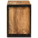 REGAŁ NA WINO BRĄZOWY 80X45X33CM LITE SUROWE DREWNO MANGO