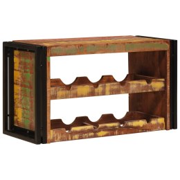 VidaXL Regał na wino Brązowy 80 x 45 x 33 cm Lite odzyskane drewno