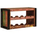 VidaXL Regał na wino Brązowy 80 x 45 x 33 cm Lite odzyskane drewno