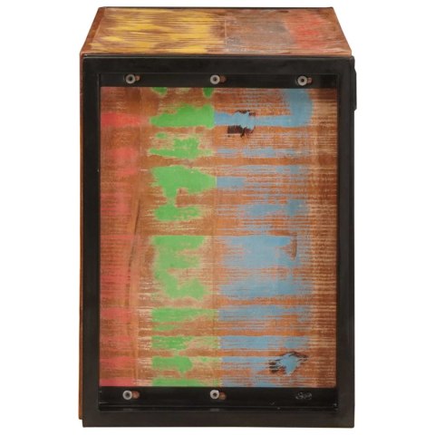 VidaXL Regał na wino Brązowy 80 x 45 x 33 cm Lite odzyskane drewno