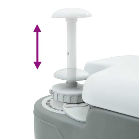 VidaXL Toaleta kempingowa Szary 41,5 x 36,5 x 42 cm