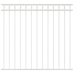 VidaXL Element ogrodzenia ASSEN Biały 170 x 120 cm Stal