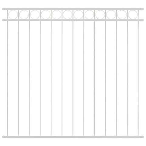 VidaXL Element ogrodzenia ASSEN Biały 170 x 120 cm Stal