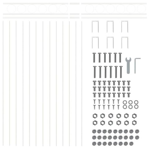 VidaXL Element ogrodzenia ASSEN Biały 170 x 120 cm Stal