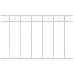 VidaXL Element ogrodzenia ASSEN Biały 170 x 80 cm Stal