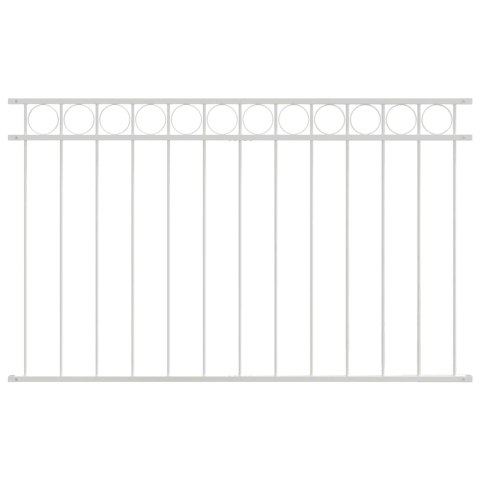 VidaXL Element ogrodzenia ASSEN Biały 170 x 80 cm Stal