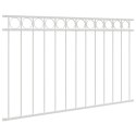 VidaXL Element ogrodzenia ASSEN Biały 170 x 80 cm Stal