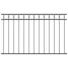 VidaXL Element ogrodzenia ASSEN Szary 170 x 80 cm Stal