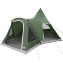 VidaXL Namiot Teepee dla 5 osób z dachem Zielony 545 x 450 x 295 cm