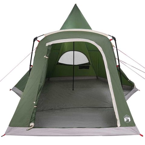 VidaXL Namiot Teepee dla 5 osób z dachem Zielony 545 x 450 x 295 cm
