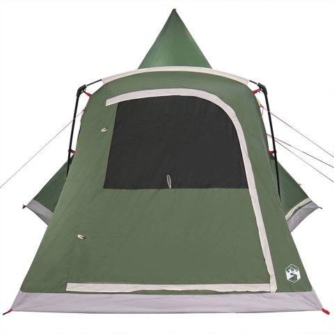 VidaXL Namiot Teepee dla 5 osób z dachem Zielony 545 x 450 x 295 cm