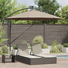 PARASOL PLAŻOWY ZE LED CIEMNOSZARY 294X294X248CM