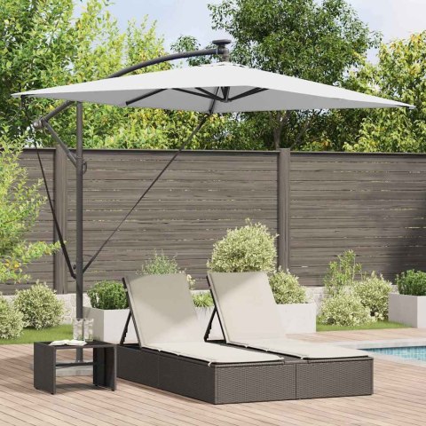 PARASOL PLAŻOWY ZE LED PIASKOWY 294X200X270CM