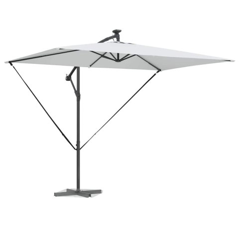 PARASOL PLAŻOWY ZE LED PIASKOWY 294X200X270CM