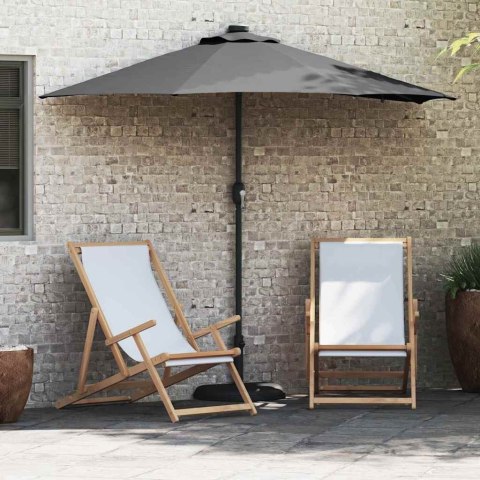 PÓŁPARASOL OGRODOWY IDEALNY NA BALKON TARAS ANTRACYT 294X150X223CM