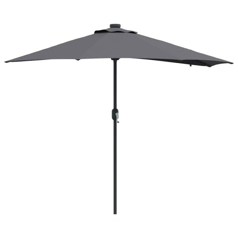 PÓŁPARASOL OGRODOWY IDEALNY NA BALKON TARAS ANTRACYT 294X150X223CM