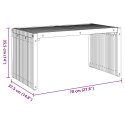VidaXL Stół Ogrodowy Brązowy 70 x 37,5 x 35,5 cm Lite drewno teakowe