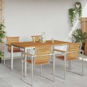 VidaXL StółJadalny Brązowy 150 x 90 x 75 cm Lite Drewno Akacji