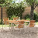VidaXL StółJadalny Brązowy 150 x 90 x 75 cm Lite drewno teakowe