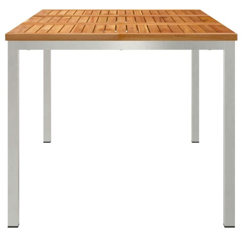 VidaXL StółJadalny Brązowy 150 x 90 x 75 cm Lite drewno teakowe