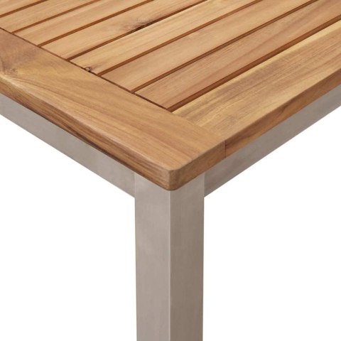 VidaXL StółJadalny Brązowy 150 x 90 x 75 cm Lite drewno teakowe