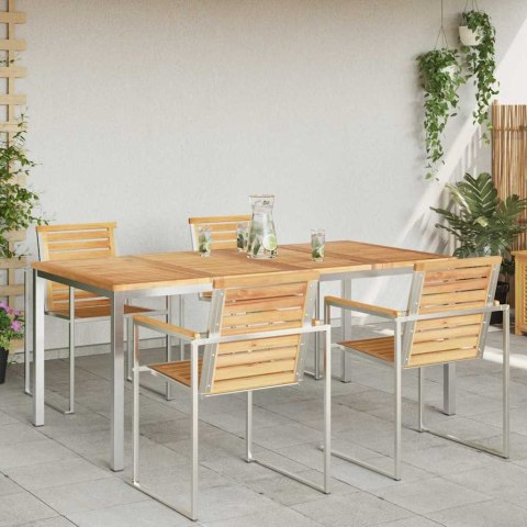 VidaXL StółJadalny Brązowy 180 x 90 x 75 cm Lite drewno teakowe