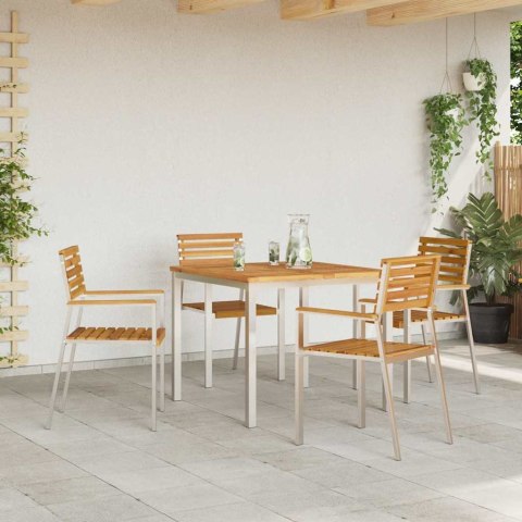 VidaXL StółJadalny Brązowy 90 x 90 x 75 cm Lite Drewno Akacji
