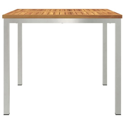 VidaXL StółJadalny Brązowy 90 x 90 x 75 cm Lite Drewno Akacji