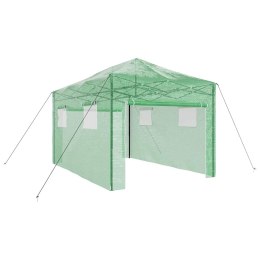 VidaXL Szklarnię z rozkładaną ramą Zielony 290 x 430 x 315 cm Żelazo