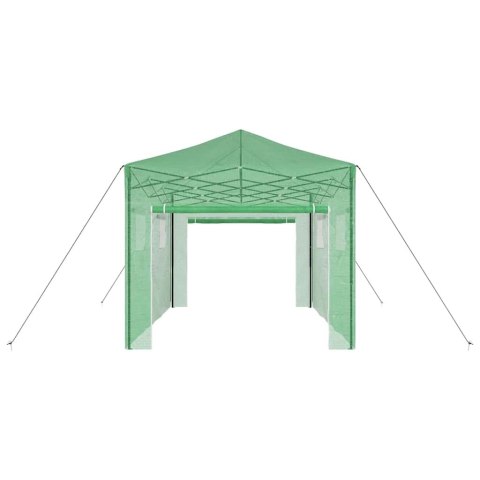 VidaXL Szklarnię z rozkładaną ramą Zielony 290 x 430 x 315 cm Żelazo