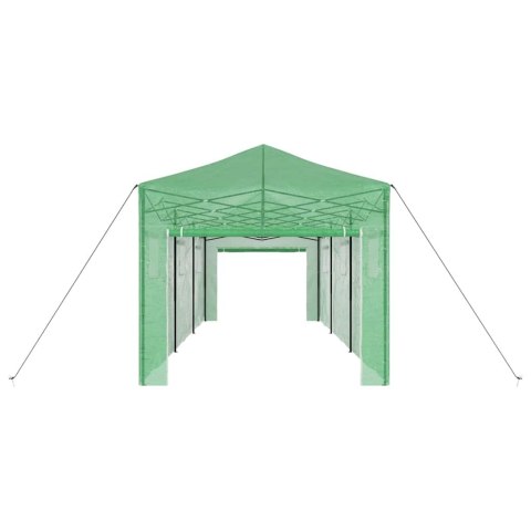 VidaXL Szklarnię z rozkładaną ramą Zielony 290 x 870 x 315 cm Żelazo