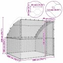VidaXL Kenel dla Psów Srebrny 2 x 2 x 2 m Stal galwanizowana